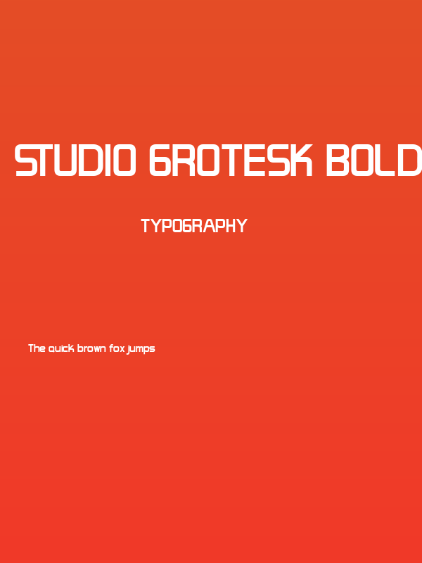 Studio Grotesk Bold Poster