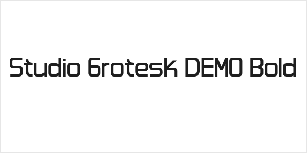 Studio Grotesk DEMO Bold Logo