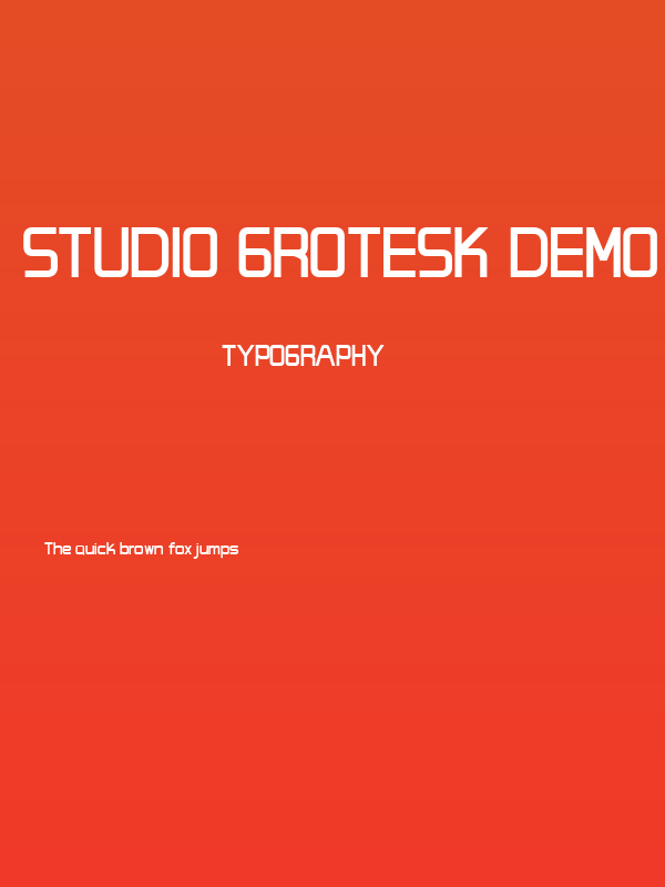 Studio Grotesk DEMO Bold Poster