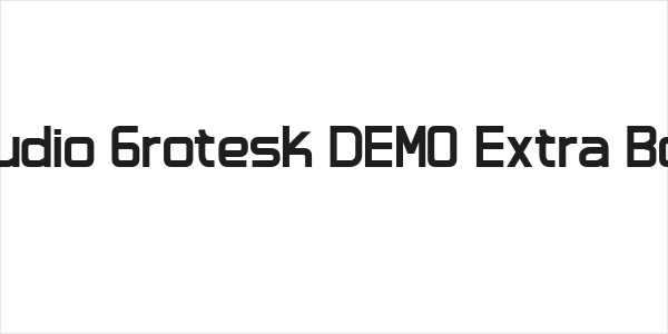 Studio Grotesk DEMO Extra Bold Logo