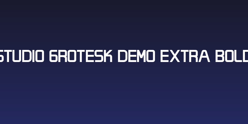 Studio Grotesk DEMO Extra Bold Social Header
