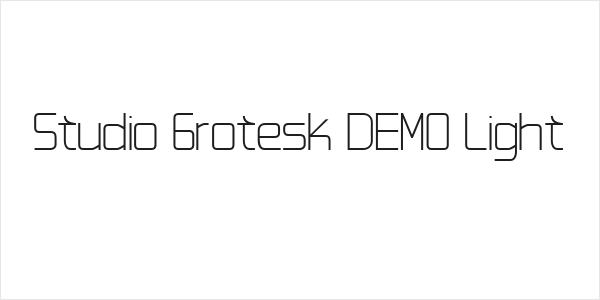 Studio Grotesk DEMO Light Logo