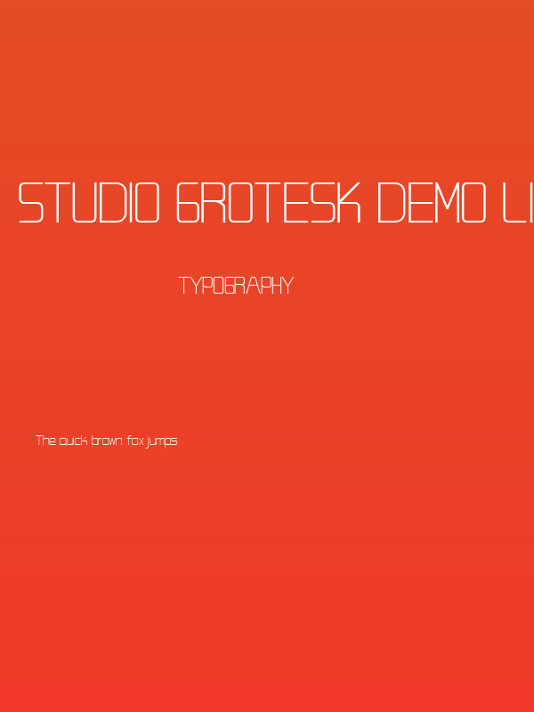 Studio Grotesk DEMO Light Poster