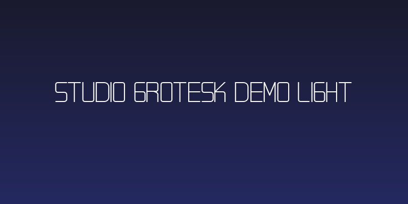 Studio Grotesk DEMO Light Social Header