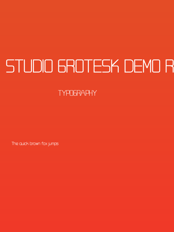 Studio Grotesk DEMO Regular Poster