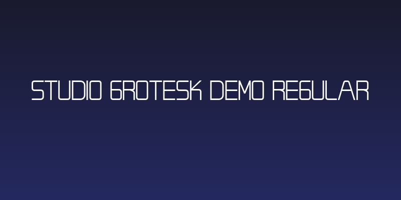 Studio Grotesk DEMO Regular Social Header