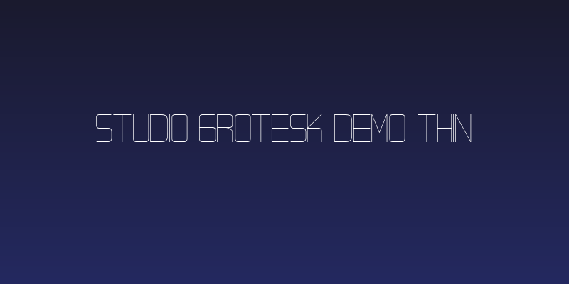 Studio Grotesk DEMO Thin Social Header