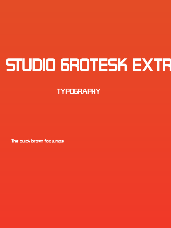 Studio Grotesk Extra Bold Poster