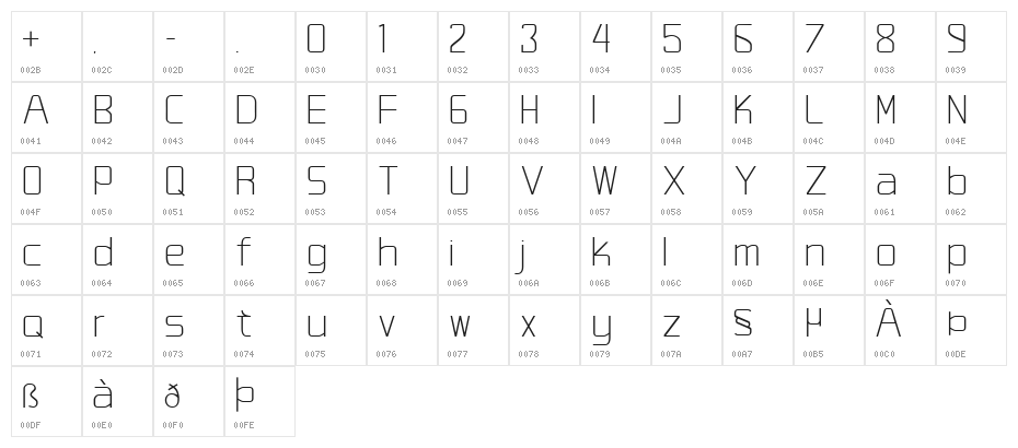 Studio Grotesk Light Character Map