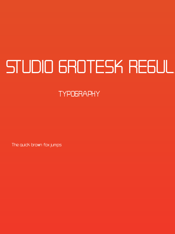Studio Grotesk Regular Poster
