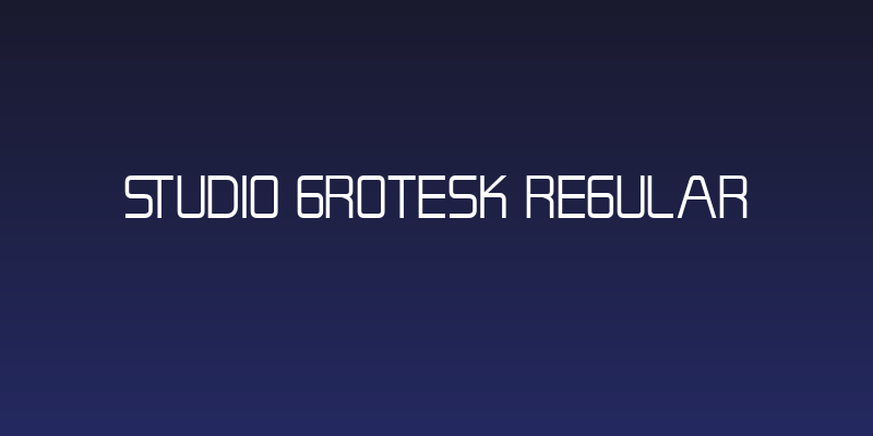 Studio Grotesk Regular Social Header