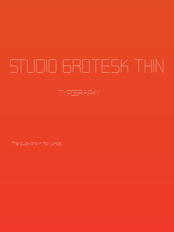 Studio Grotesk Thin Poster