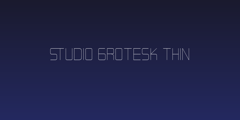 Studio Grotesk Thin Social Header