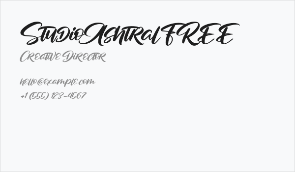 StudioAshtralFREE Business Card