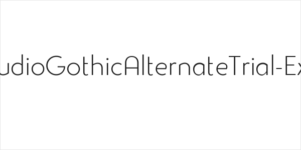 StudioGothicAlternateTrial-Extr Logo