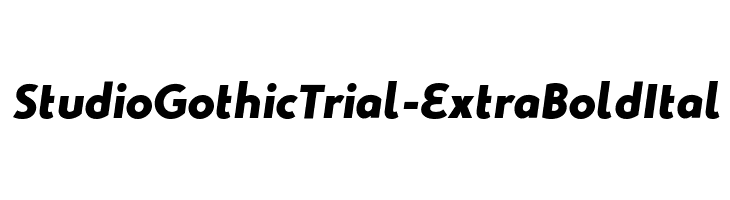 StudioGothicTrial-ExtraBoldItal Font