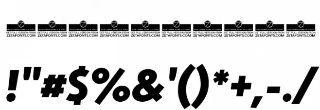 StudioGothicTrial-ExtraBoldItal Font OTHER CHARS