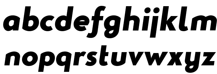 StudioGothicTrial-ExtraBoldItal Font LOWERCASE