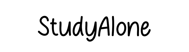 Study Alone  Free Fonts Download