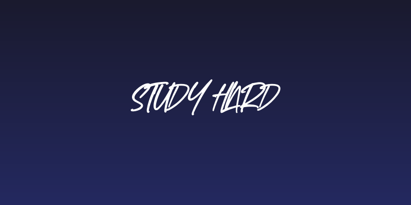 Study Hard Social Header