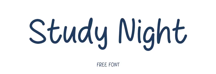 Study Night  フリーフォントのダウンロード
