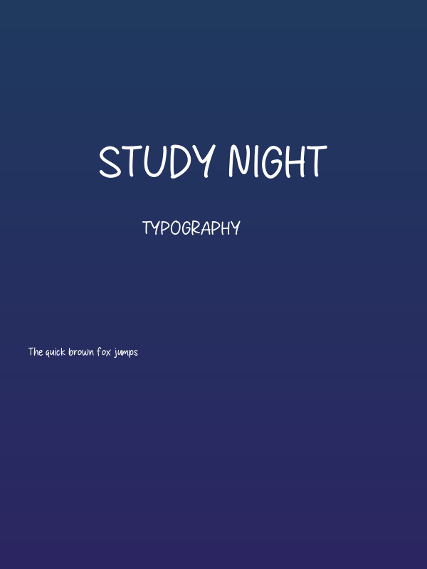 Study Night Poster