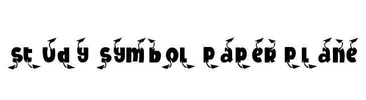 Study Symbol Paper Plane  les polices de caractères gratuit tlcharger