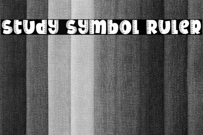 Study Symbol Ruler خط examples