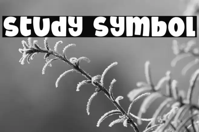 Study Symbol Font examples