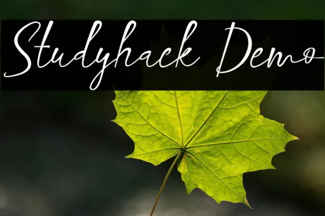 Studyhack Demo Example 2