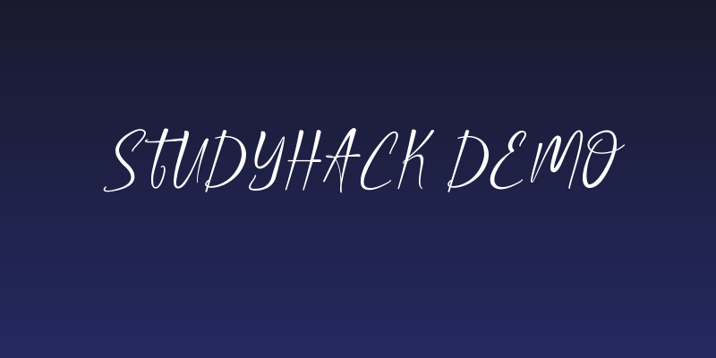 Studyhack Demo Social Header
