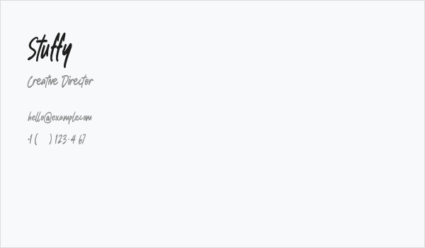 Stuffy Business Card