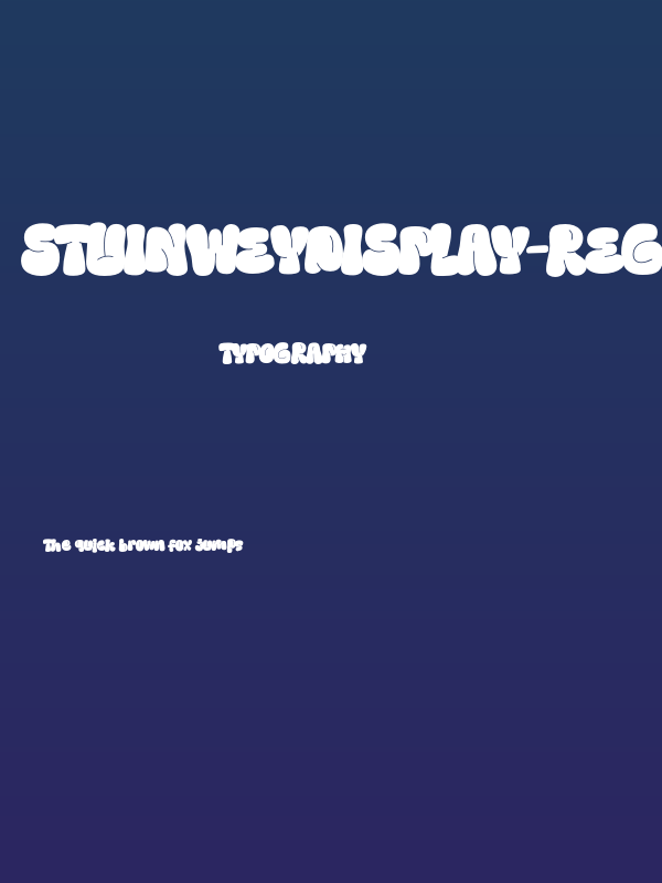 StuinweyDisplay-Regular FREE Poster