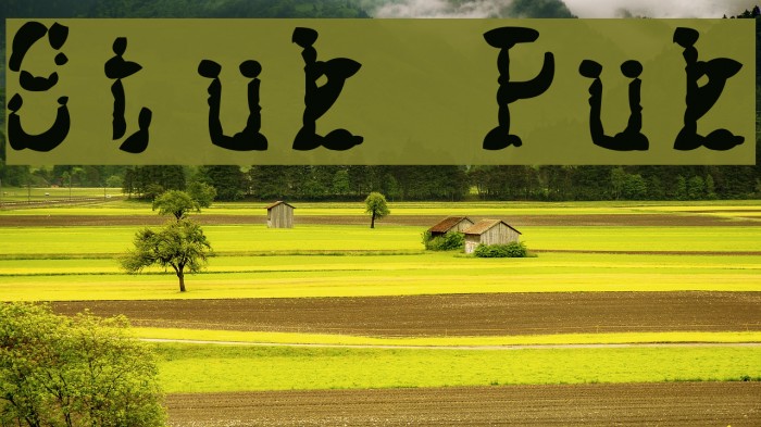 Stuk Puk Font examples