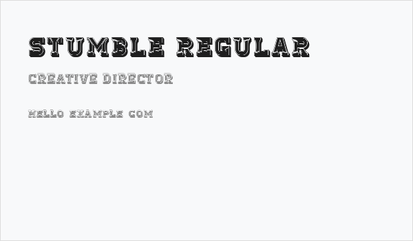 Stumble Regular Business Card