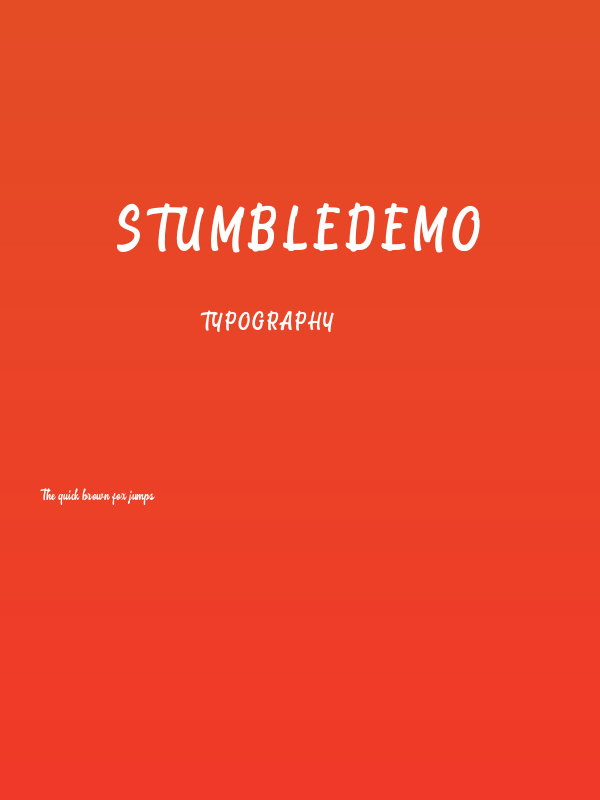 StumbleDEMO Poster