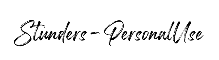 Stunders - Personal Use  नि: शुल्क फ़ॉन्ट्स डाउनलोड