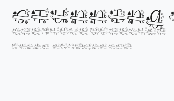 Stunning Christmas Monogram Business Card