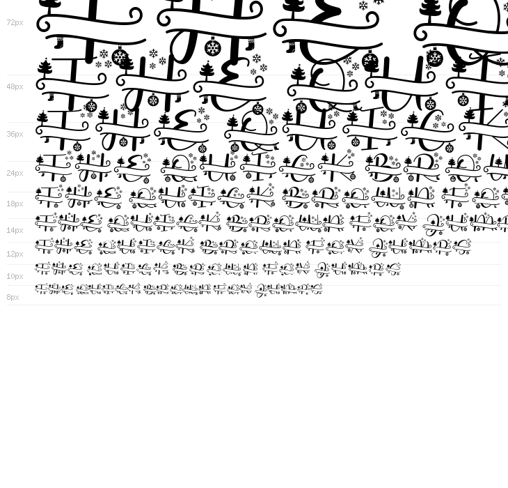 Stunning Christmas Monogram Waterfall