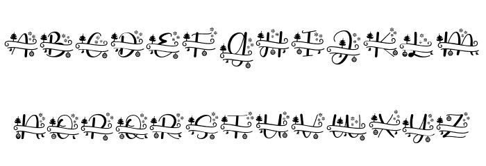Stunning Christmas Monogram Font LOWERCASE
