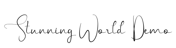 Stunning World Demo  Frei Schriftart Herunterladen