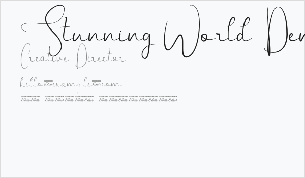 Stunning World Demo Business Card