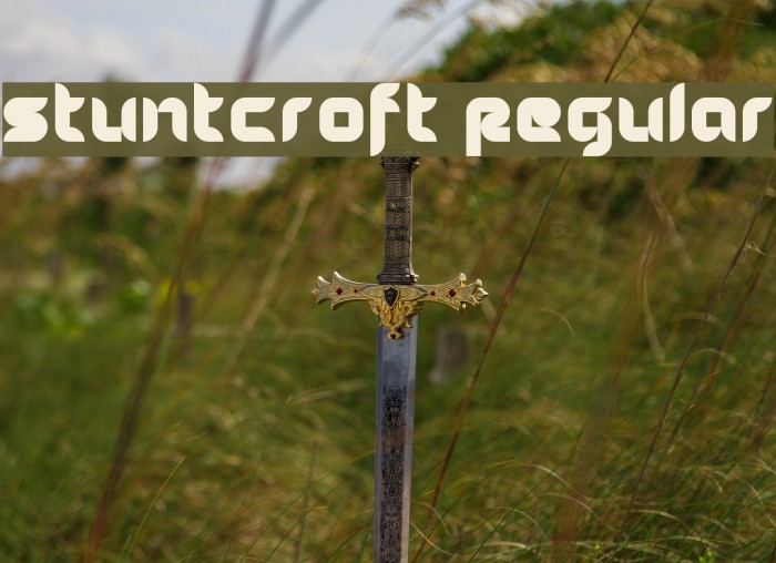 Stuntcroft Regular Font examples