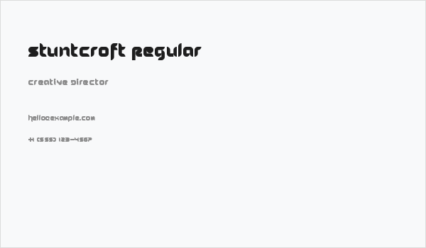 Stuntcroft Regular Business Card