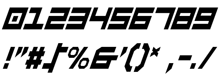 Stuntman Condensed Italic Font OTHER CHARS