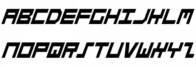 Stuntman Condensed Italic Font Litere mari