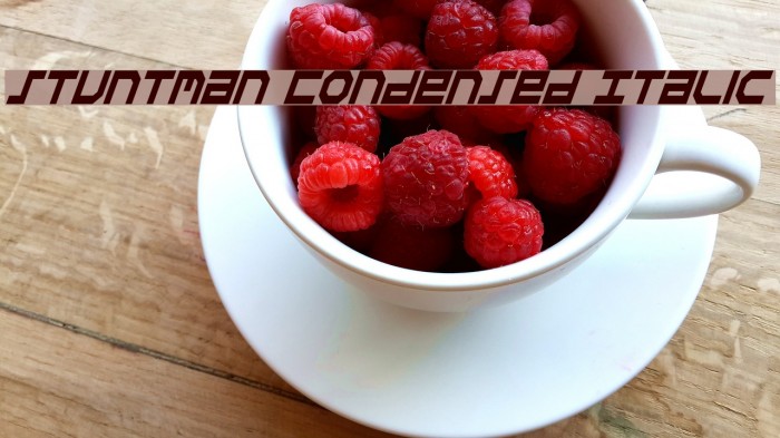 Stuntman Condensed Italic Font examples