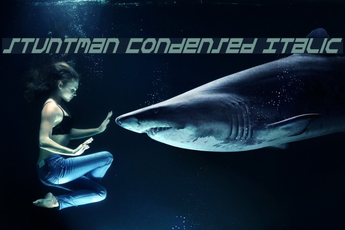 Stuntman Condensed Italic Font examples