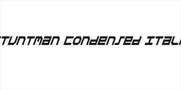 Stuntman Condensed Italic Logo