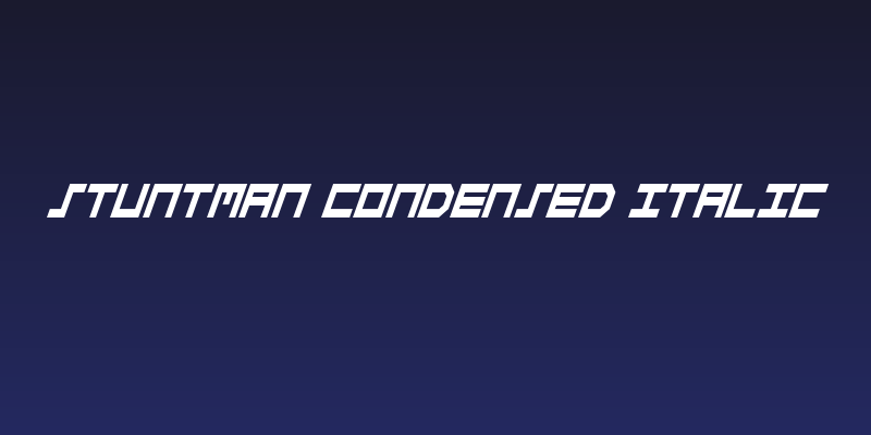 Stuntman Condensed Italic Social Header